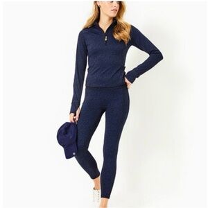 Lilly Pulitzer Luxletic Weekender Navy Blue Leggings